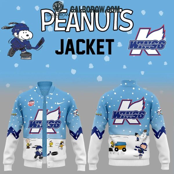 Kalamazoo Wings 2024 Winter Holidays Snoopy Peanuts Baseball Jacket