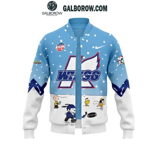 Kalamazoo Wings 2024 Winter Holidays Snoopy Peanuts Baseball Jacket