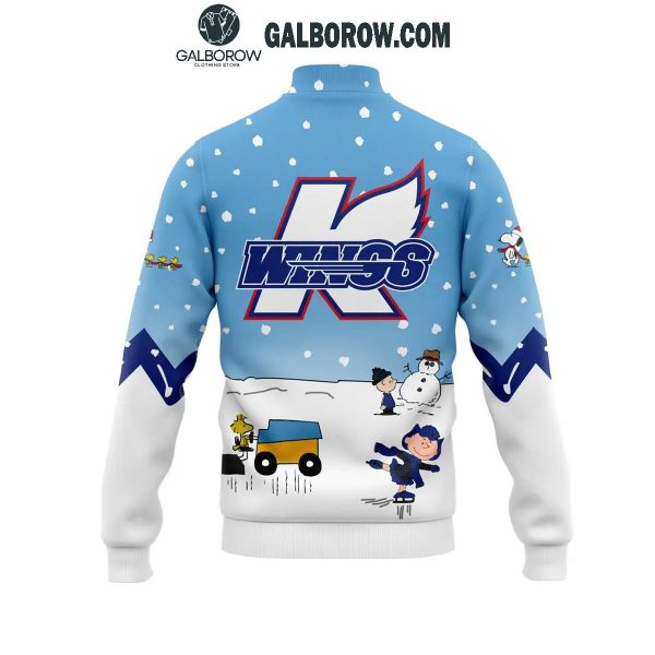 Kalamazoo Wings 2024 Winter Holidays Snoopy Peanuts Baseball Jacket