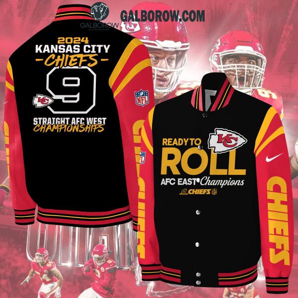 Kansas City Chiefs 2024 AFC West Champions 9 Years Straight Baseball Jacket