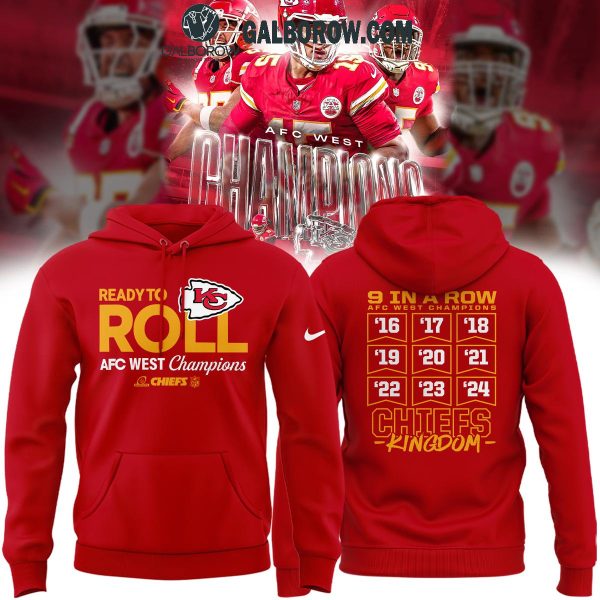 Kansas City Chiefs 2024 AFC West Champs 9 Times Hoodie T-Shirt