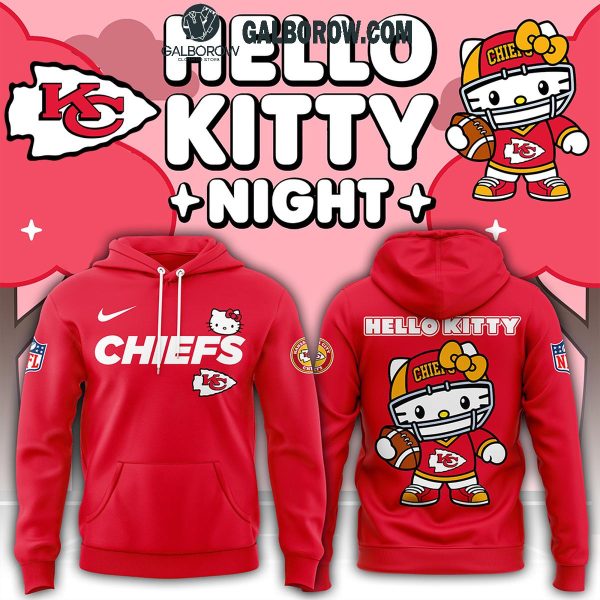 Kansas City Chiefs 2024 Hello Kitty 50 Season’s Greeting Hoodie T-Shirt