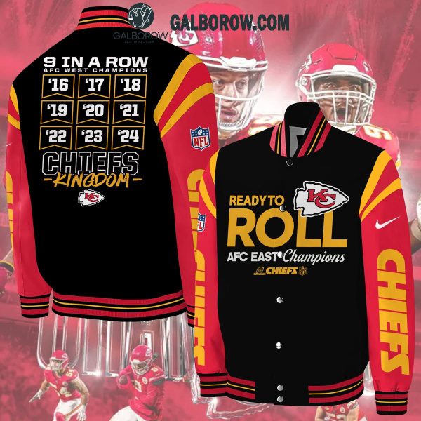 Kansas City Chiefs AFC West Champions Ninth Years In A Row 2024 Baseball Jacket