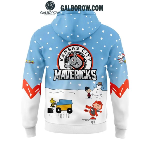 Kansas City Mavericks 2024 Winter Snoopy Holidays Peanuts Hoodie T-Shirt