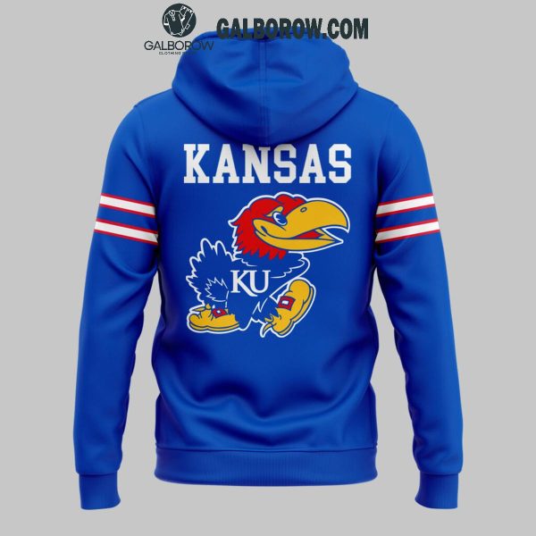 Kansas Jayhawks Kansas Football Celebrating New Season 2024 Blue Hoodie T-Shirt