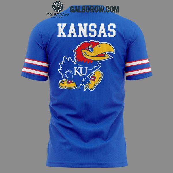 Kansas Jayhawks Kansas Football Celebrating New Season 2024 Blue Hoodie T-Shirt