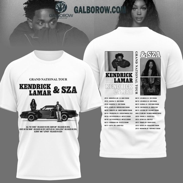 Kendrick Lamar SZA World Tour 2025 Schedule Hoodie T-Shirt