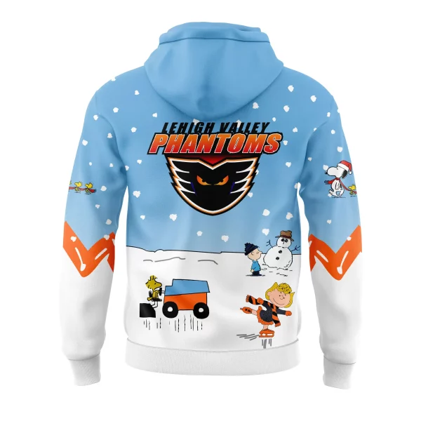 Lehigh Valley Phantoms 2024 Snoopy Cheering Peanuts Winter Hoodie T-Shirt