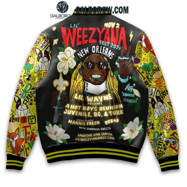 Lil Wayne Lil’ Weezyana Fest 2024 New Orleans Baseball Jacket