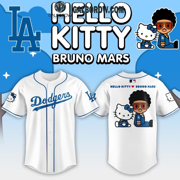 Los Angeles Dodgers Bruno Mars Hello Kitty Collab Baseball Jersey