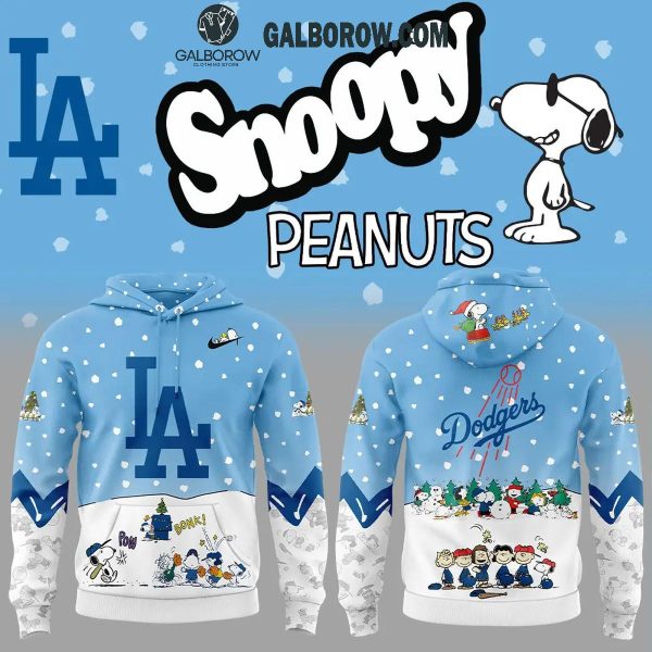 Los Angeles Dodgers Peanuts Season Snoopy Basketball Hoodie T-Shirt