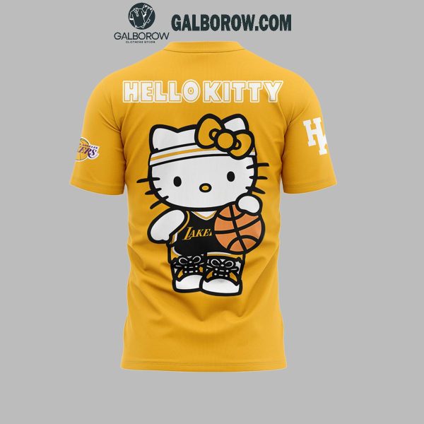 Los Angeles Lakers Cheer 50th Anniversary Of Hello Kitty Yellow 2024 Hoodie T-Shirt