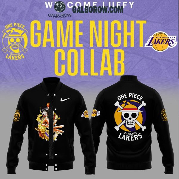 Los Angeles Lakers x One Piece Game Night Collab Baseball Jacket