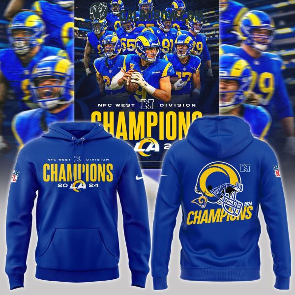 Los Angeles Rams Let’s Cheer NFC West Division Champs 2024 Hoodie T-Shirt