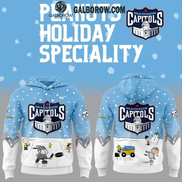 Madison Capitols Peanuts Holidays Snoopy Playtime Hoodie T-Shirt