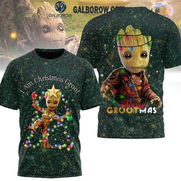 Marvel I Am Christmas Groot Merry Grootmas 2024 Hoodie T-Shirt