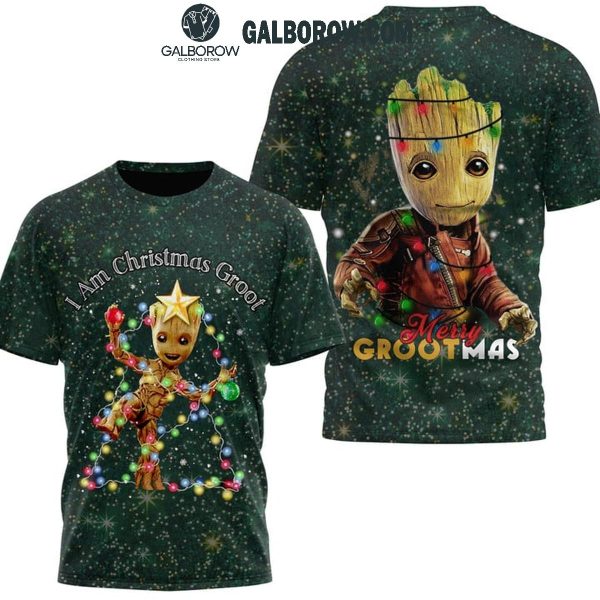 Marvel I Am Christmas Groot Merry Grootmas 2024 Hoodie T-Shirt