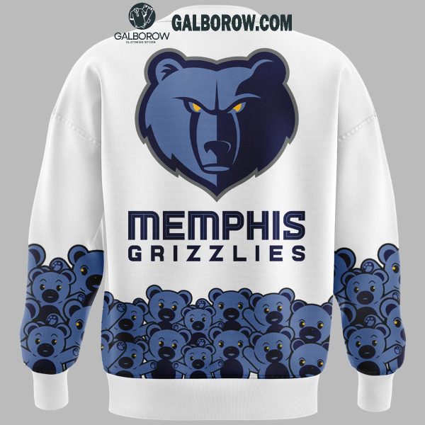 Memphis Grizzlies 2024 Teddy Toss Celebrating Basketball Game Hoodie T-Shirt