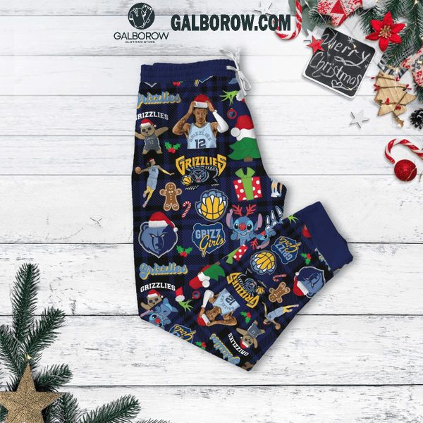 Memphis Grizzlies Merry Christmas Everybody 2024 Fleece Pajamas Set