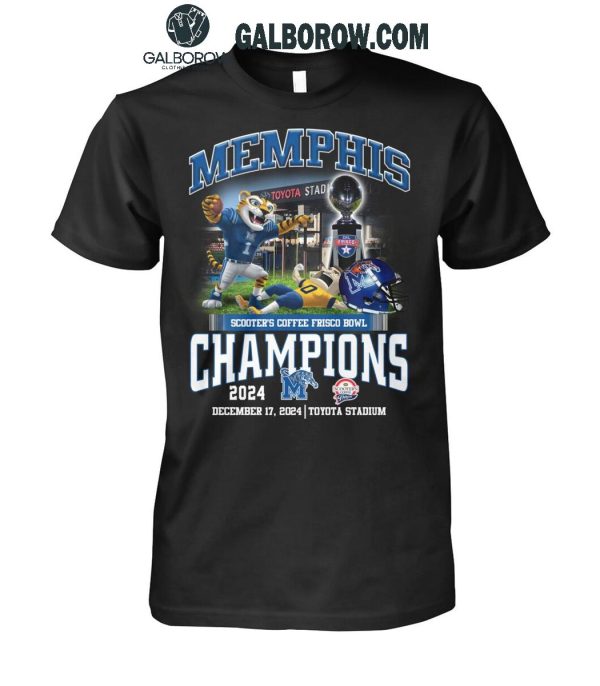 Memphis Tigers Celebration Football Frisco Bowl Champions 2024 T-Shirt