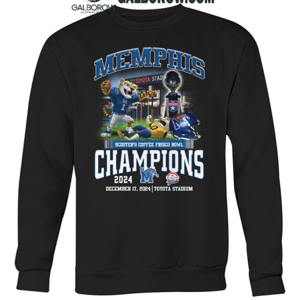 Memphis Tigers Celebration Football Frisco Bowl Champions 2024 T Shirt