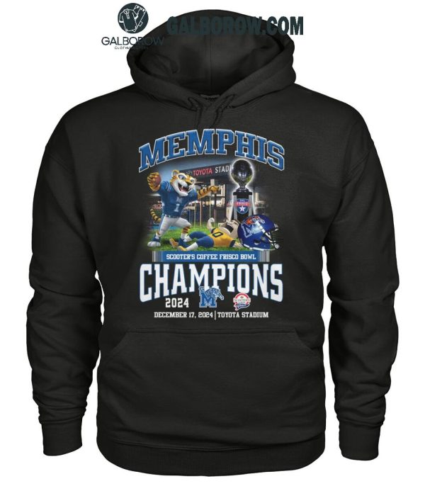 Memphis Tigers Celebration Football Frisco Bowl Champions 2024 T-Shirt