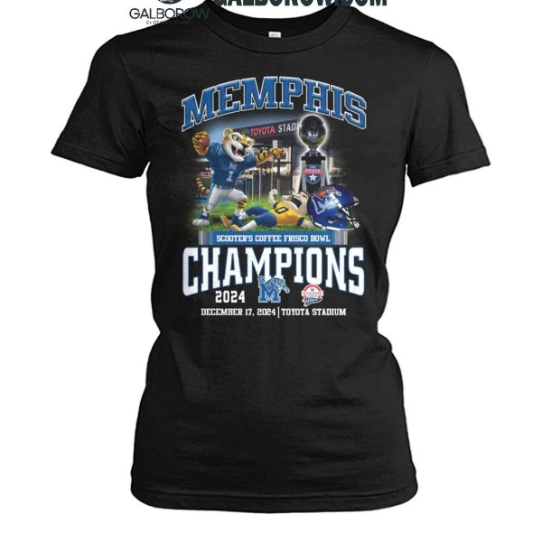 Memphis Tigers Celebration Football Frisco Bowl Champions 2024 T Shirt