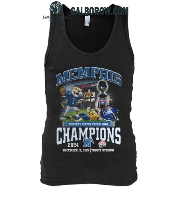 Memphis Tigers Celebration Football Frisco Bowl Champions 2024 T-Shirt