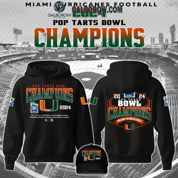 Miami Hurricanes Pop Tarts Bowl Champion 2024 Hoodie T Shirt