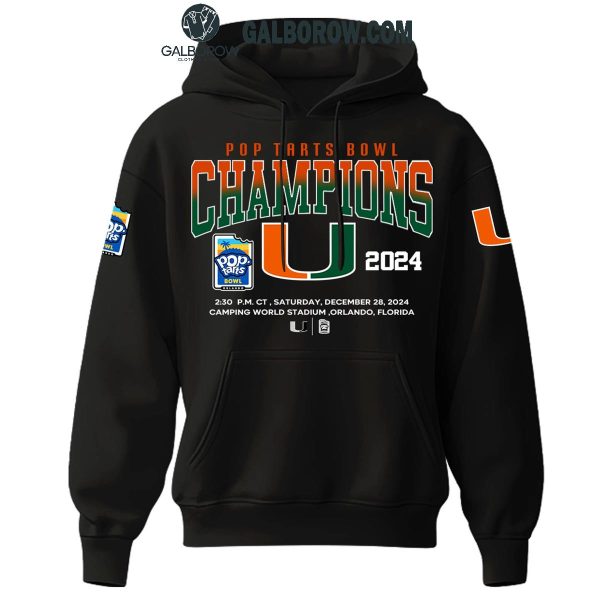 Miami Hurricanes Pop Tarts Bowl Champion 2024 Hoodie T Shirt