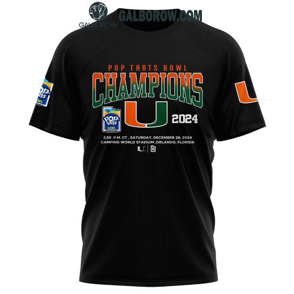 Miami Hurricanes Pop Tarts Bowl Champion 2024 Hoodie T Shirt