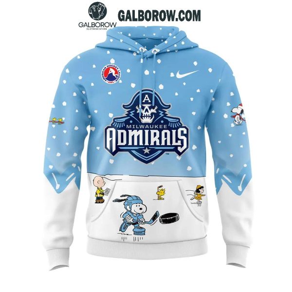 Milwaukee Admirals 2024 Winter Snoopy Holidays Peanuts Hoodie T-Shirt