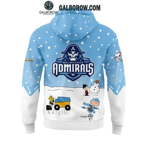 Milwaukee Admirals 2024 Winter Snoopy Holidays Peanuts Hoodie T-Shirt