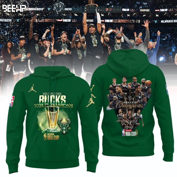 Milwaukee Bucks 2024-2025 In Season Tournament Champions Green Hoodie T-Shirt