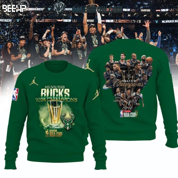 Milwaukee Bucks 2024-2025 In Season Tournament Champions Green Hoodie T-Shirt