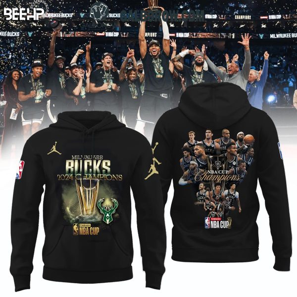 Milwaukee Bucks 2024-2025 In Season Tournament Champions Hoodie T-Shirt Black