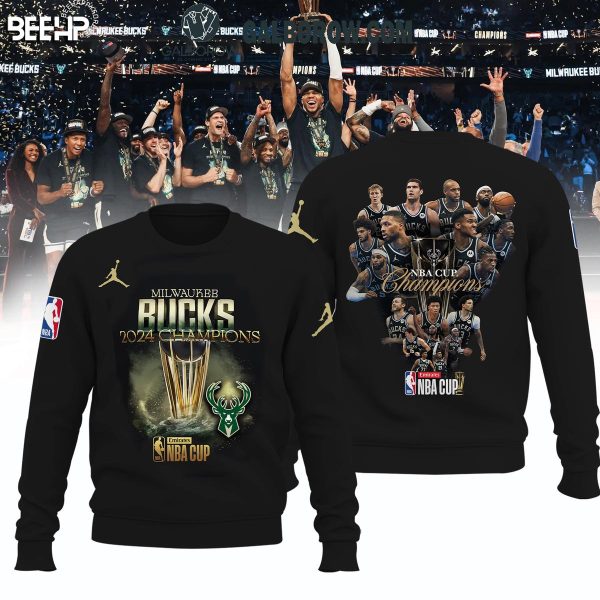 Milwaukee Bucks 2024-2025 In Season Tournament Champions Hoodie T-Shirt Black