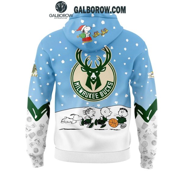 Milwaukee Bucks Peanuts Snoopy Christmas Days NBA 2024 Hoodie T-Shirt