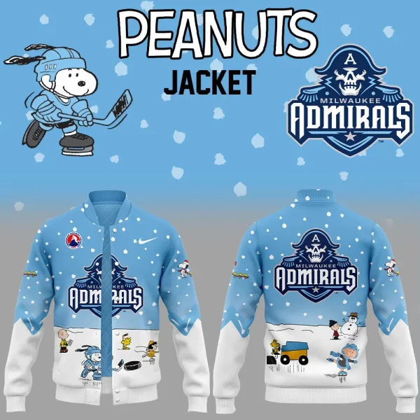 Milwaukee Admirals Snoopy Cheering Peanuts Winter 2024 Baseball Jacket