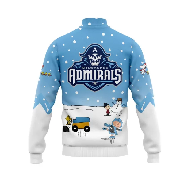 Milwaukee Admirals Snoopy Cheering Peanuts Winter 2024 Baseball Jacket