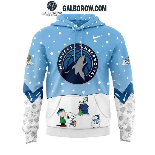 Minnesota Timberwolves Peanuts Snoopy Christmas Days NBA 2024 Hoodie T-Shirt