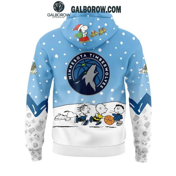 Minnesota Timberwolves Peanuts Snoopy Christmas Days NBA 2024 Hoodie T-Shirt