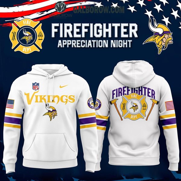 Minnesota Vikings National 2024 Firefighter Appreciation Night Hoodie T-Shirt