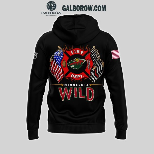 Minnesota Wild 2024 Firefighter Appreciation Night Honoring Hoodie T-Shirt