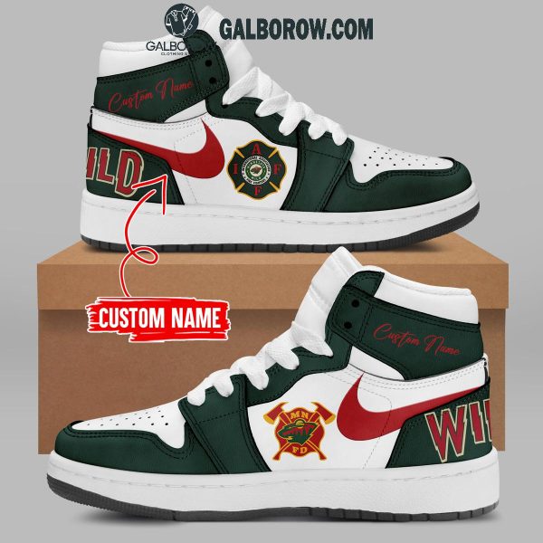 Minnesota Wild Firefighter Appreciation Night Air Jordan 1 Shoes