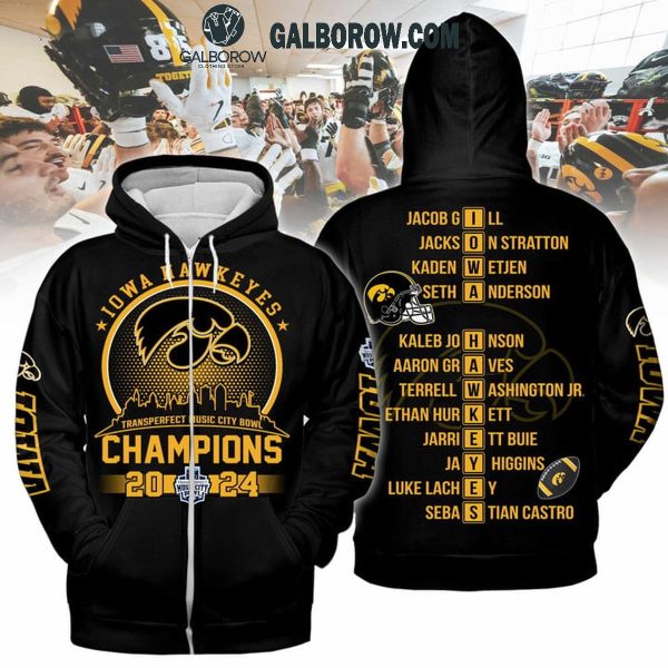 Missouri Tigers 2024 Celebrating Transperfect Music City Bowl Black Hoodie T-Shirt