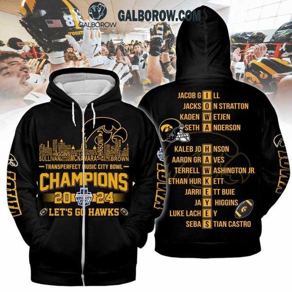 Missouri Tigers 2024 Let’s Go Hawks Transperfect Music City Bowl Black Hoodie T-Shirt