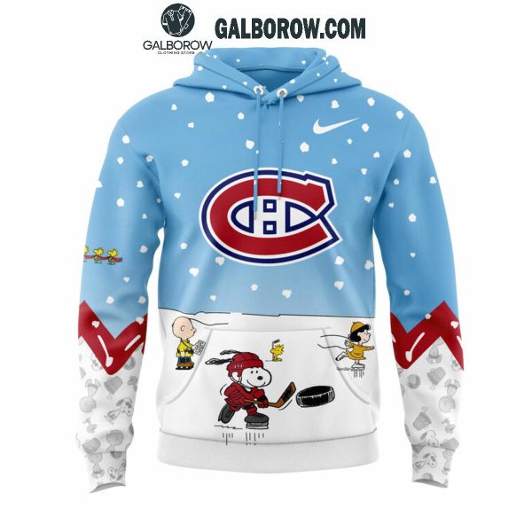 Montreal Canadiens Snoopy Friends Peanuts Hockey Holiday Cheers Hoodie T-Shirt