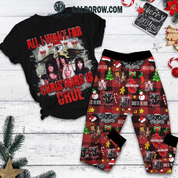 Motley Crue All I Want For Christmas Is Crue Holidays Fleece Pajamas Set