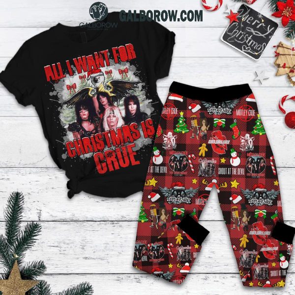 Motley Crue Is All I Want For Christmas Fleece Pajamas Set